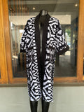 Geometric Print Kimono Jacket