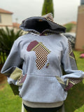African Map Patchwork Hoodie